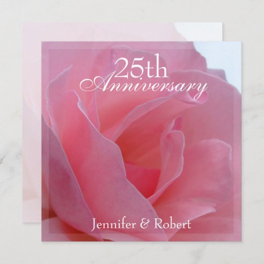 Uitnodiging voor huwelijksverjaardag (Voorkant / Achterkant)