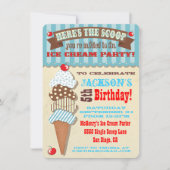 Uitnodiging voor Ice Cream Party (Voorkant)