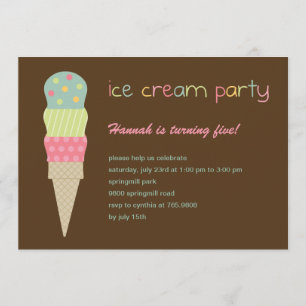 Uitnodiging voor Ice Cream Party