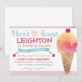 Uitnodiging voor Ice Cream Party (Voorkant / Achterkant)