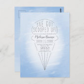 Uitnodiging voor ijs-thema bruidsfeest (Voorkant / Achterkant)