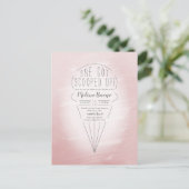 Uitnodiging voor ijs-thema bruidsfeest (Staand voorkant)