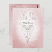 Uitnodiging voor ijs-thema bruidsfeest (Voorkant / Achterkant)