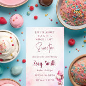 Uitnodiging voor ijscoupesuikerfeestje