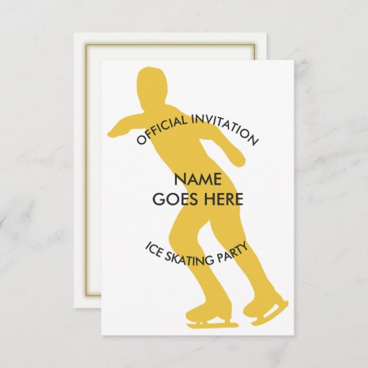  uitnodiging voor ijsschaatsen (Voorkant / Achterkant)