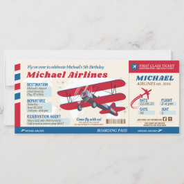 Uitnodiging voor instapkaart voor vliegtuigen