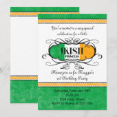 Uitnodiging voor Irish Princess Party (Voorkant / Achterkant)