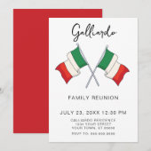 Uitnodiging voor Italiaanse familiereünie (Voorkant / Achterkant)