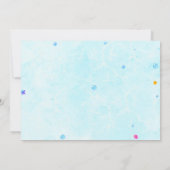 Uitnodiging voor jellyfish-verjaardag Onder zee ui (Achterkant)