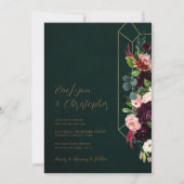 Uitnodiging voor Jewel Tone Wedding (Voorkant)