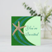 Uitnodiging voor Jeweled Starfish-feestje (Staand voorkant)