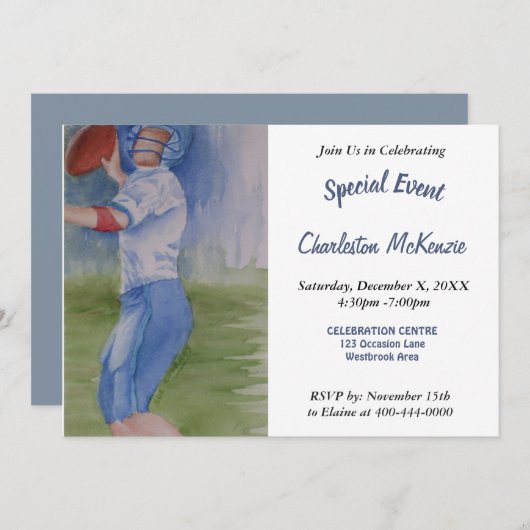 UITNODIGING VOOR JONGENS-HUDDLE-FEESTJE (Voorkant / Achterkant)