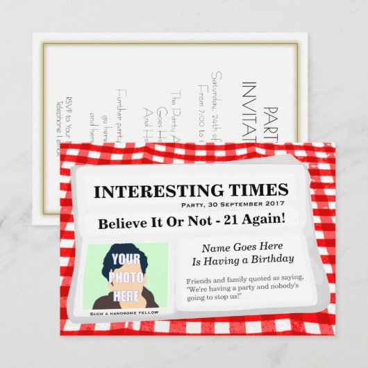 uitnodiging voor journalisten (Voorkant / Achterkant)