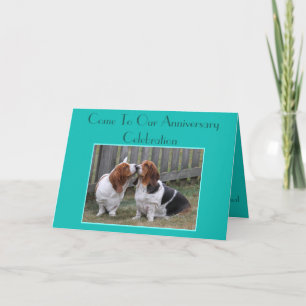 Uitnodiging voor  Jubileum met Schattigee Bassets