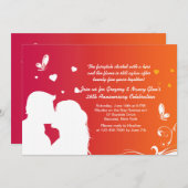 Uitnodiging voor jubileum van minnaars die zoenen (Voorkant / Achterkant)