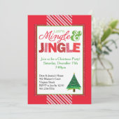 Uitnodiging voor kerst in Mingle en Jingle (Staand voorkant)