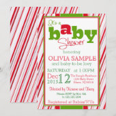 Uitnodiging voor kerstBaby shower (Voorkant / Achterkant)