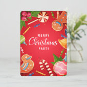 Uitnodiging voor Kerstbalornamentenfeest (Staand voorkant)