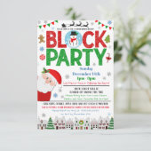 Uitnodiging voor kerstblokkering (Staand voorkant)