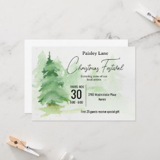 Uitnodiging voor Kerstboom Festival