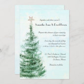 Uitnodiging voor kerstboombruiloft (Voorkant / Achterkant)
