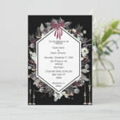 Uitnodiging voor kerstbruiloft (Staand voorkant)