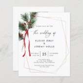 Uitnodiging voor kerstbruiloft (Voorkant / Achterkant)