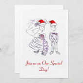 Uitnodiging voor kerstbruiloft (Voorkant / Achterkant)