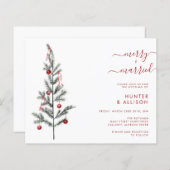 Uitnodiging voor kerstbruiloft (Voorkant / Achterkant)