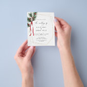 Uitnodiging voor kerstbruiloft flyer (Hand)