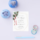 Uitnodiging voor kerstbruiloft flyer (Enkel)