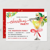 Uitnodiging voor kerstcadeaufeest (Voorkant / Achterkant)