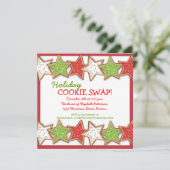 Uitnodiging voor kerstcadeautjes met wisselen (Staand voorkant)