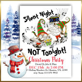 Uitnodiging voor kerstdagen dansende Gnomen