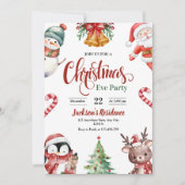 Uitnodiging voor kerstdiner, kerstfeest (Voorkant)