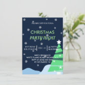 Uitnodiging voor kerstfeest (Staand voorkant)