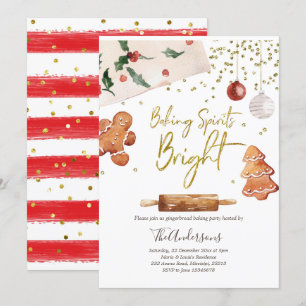 Uitnodiging voor Kerstfeest 'Baking Spirits Bright