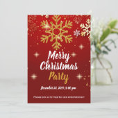 Uitnodiging voor kerstfeest - De tekst kan worden (Staand voorkant)