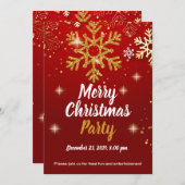 Uitnodiging voor kerstfeest - De tekst kan worden (Voorkant / Achterkant)