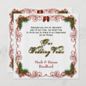 Uitnodiging voor kerstfeest- en feestdag voor hern (Voorkant / Achterkant)