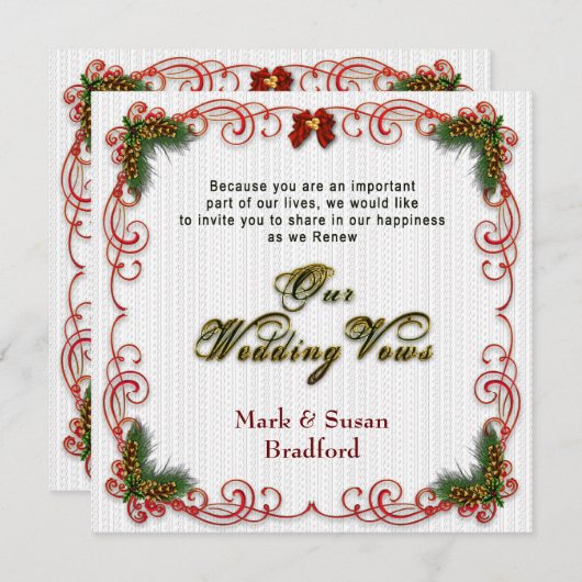 Uitnodiging voor kerstfeest- en feestdag voor hern (Voorkant / Achterkant)