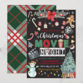 Uitnodiging voor kerstfeest- en nachtfeestdag (Voorkant / Achterkant)