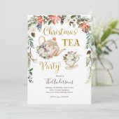 Uitnodiging voor kerstfeest-feestdag (Staand voorkant)