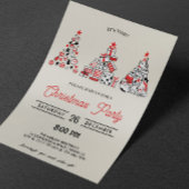 Uitnodiging voor kerstfeest | kerstbomen