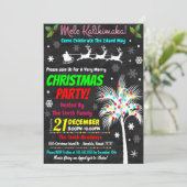 Uitnodiging voor kerstfeest Luau (Staand voorkant)