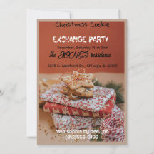 Uitnodiging voor Kerstfeest met Cookie-uitwisselin