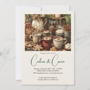Uitnodiging voor Kerstfeest met Koekjes en Cacao