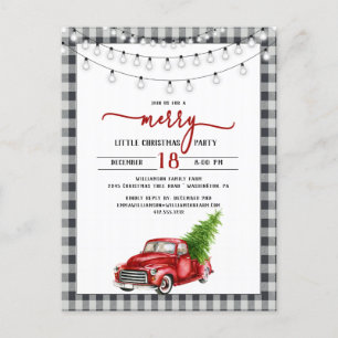 uitnodiging voor kerstfeest met Red Truck