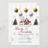 Uitnodiging voor kerstfeest Posada Navideña (Voorkant / Achterkant)