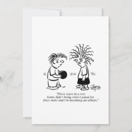 Uitnodiging voor kerstfeest - Santa en kinder